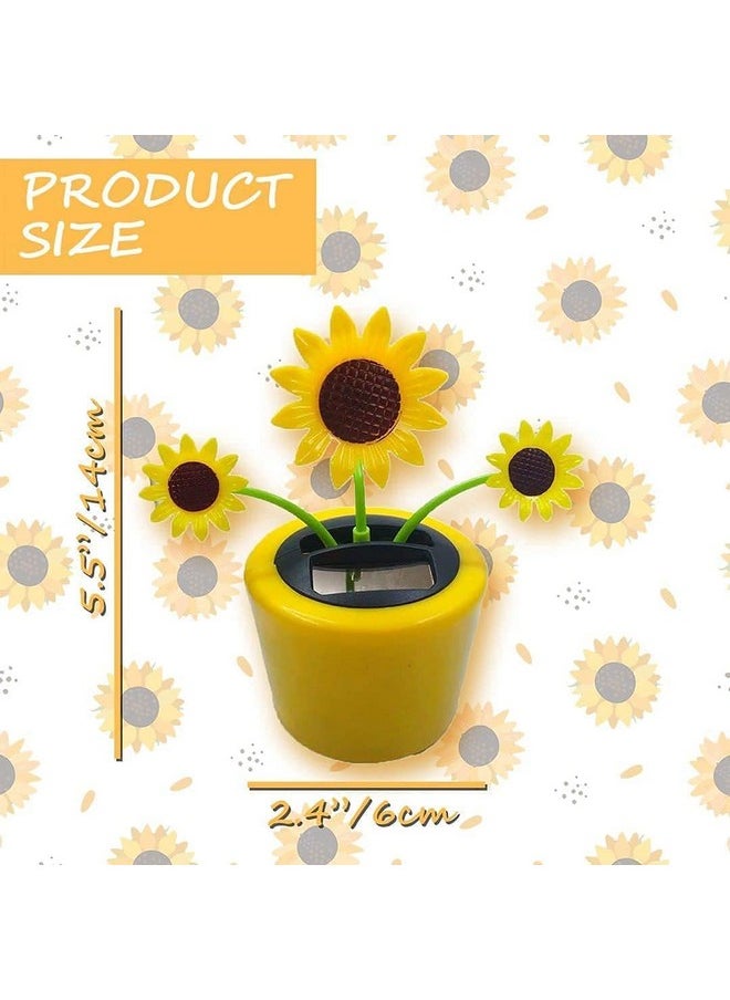 Killer's Instinct Outdoors Solar Dancing Flower Sunflower Solar Dancing Solar Toys Powered Toys Car Swinging Dancing Toy Car Windowsill Decoration Holiday Car Dashboard Office Home Desk Decor  - Image 2
