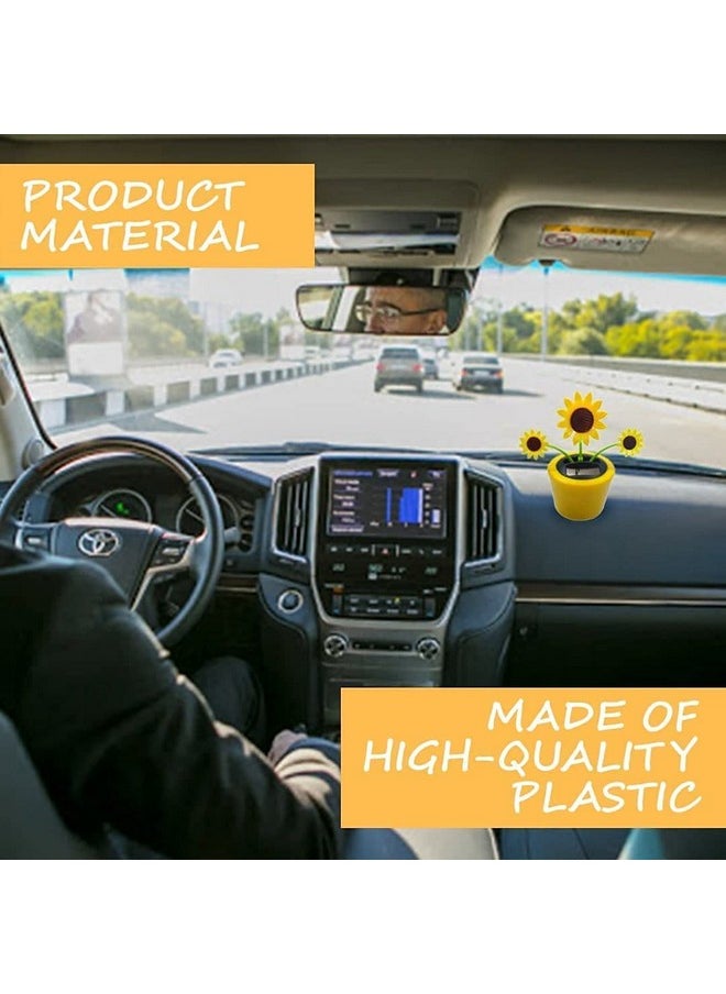 Killer's Instinct Outdoors Solar Dancing Flower Sunflower Solar Dancing Solar Toys Powered Toys Car Swinging Dancing Toy Car Windowsill Decoration Holiday Car Dashboard Office Home Desk Decor  - Image 3