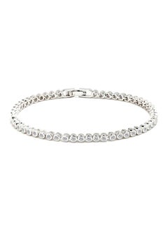18Karat White Gold Plated Crystal Studded Bracelet