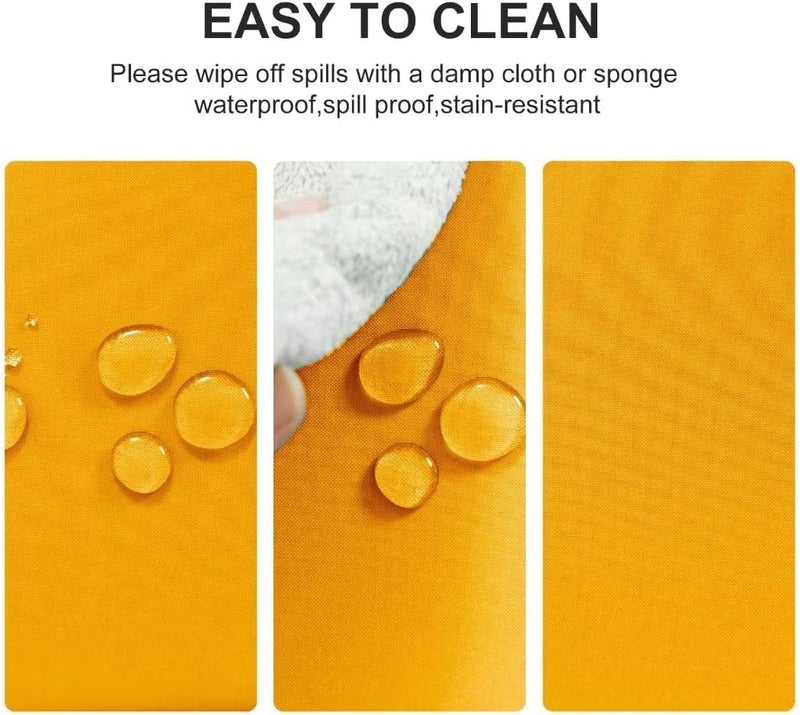 DWCN Yellow Tablecloth Stain Protection Washable Table Linen Waterproof Table Cloth for Dining Room, Garden, Party, Weddings or Household, 140 x 240 cm - Image 2