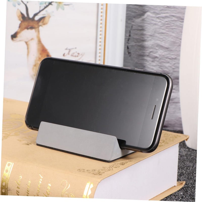 Mobile Phone Holder Bracket Desktop Stand for Smartphones Tablets Grey Design for Office Study Living Room Reducing Cervical Pain - Image 4