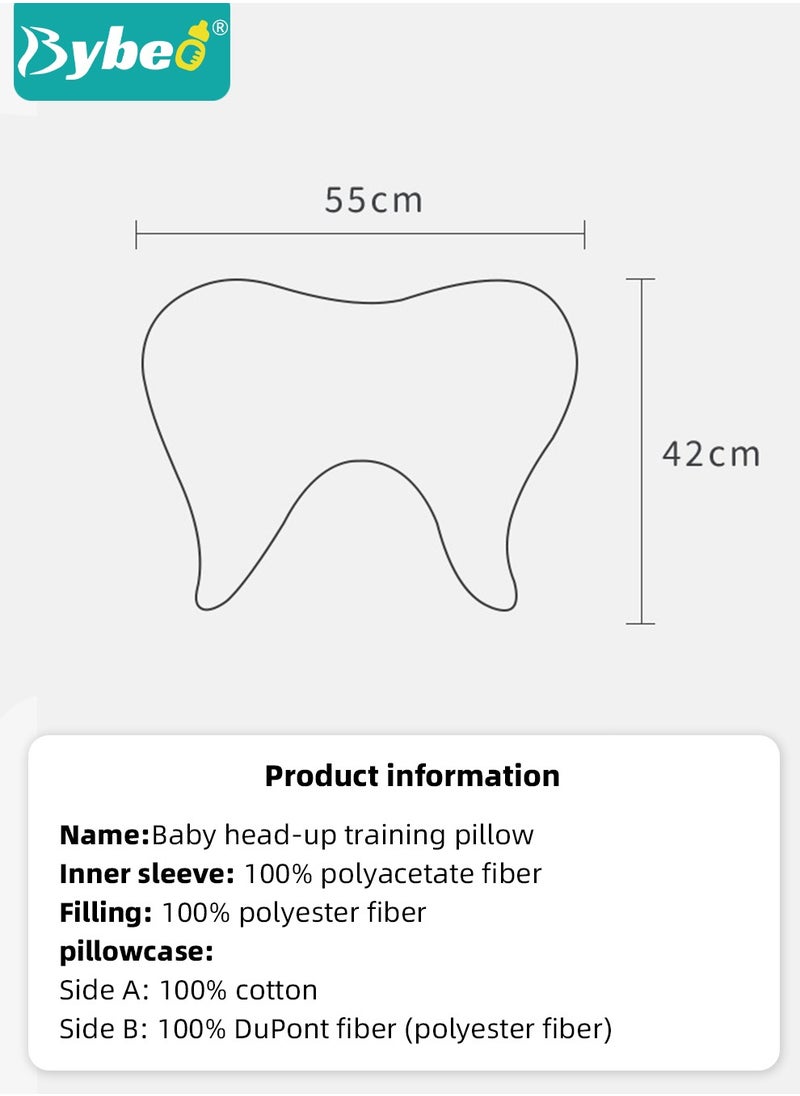 Bybeo - Baby Nursing Pillow for Breastfeeding, Multifunctional Toddler Look Up and Lying Pillows, Anti vomit Milk Babies Crib Headrest for Newborn and Infant, 30 Degree Incline, Enlarged and Widened - Image 1
