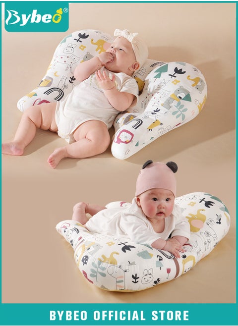 Baby Nursing Pillow for Breastfeeding, Multifunctional Toddler Look Up and Lying Pillows, Anti vomit Milk Babies Crib Headrest for Newborn and Infant, 30 Degree Incline, Enlarged and Widened