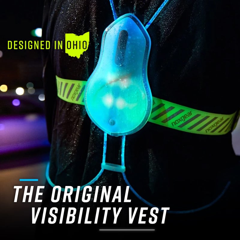 noxgear Tracer2 Multicolor Light Up and Reflective Running Vest | Adjustable Fit, Rechargeable, Waterproof | Running Lights for Runners, Cyclist and Walkers | High Visibility Vest (Size: Med-Large) - Image 5