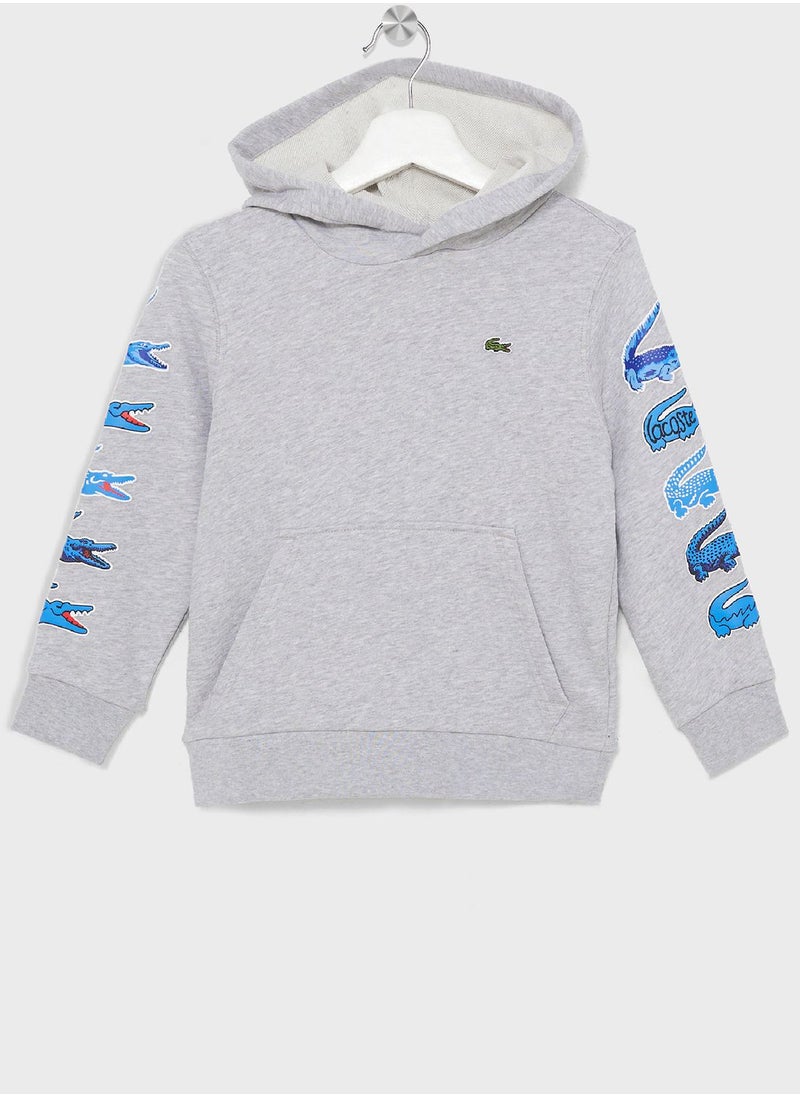 LACOSTE - Kids Logo Hoodie - Image 1