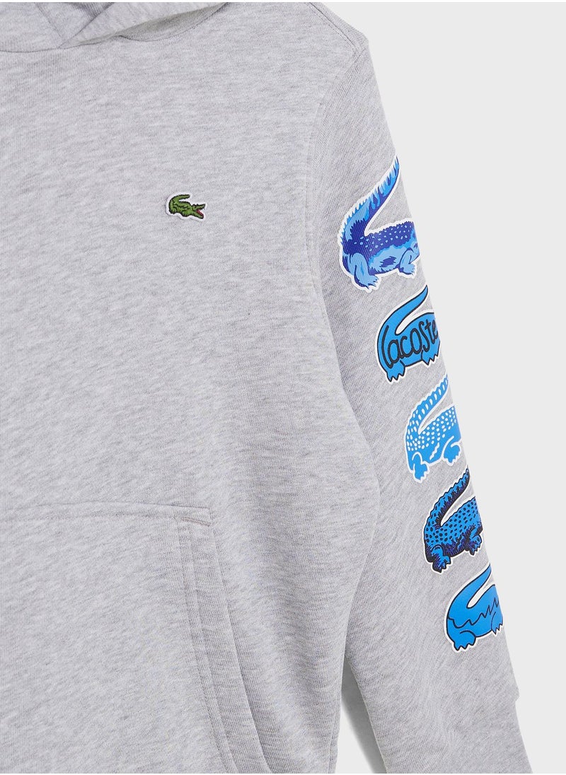 LACOSTE - Kids Logo Hoodie - Image 1