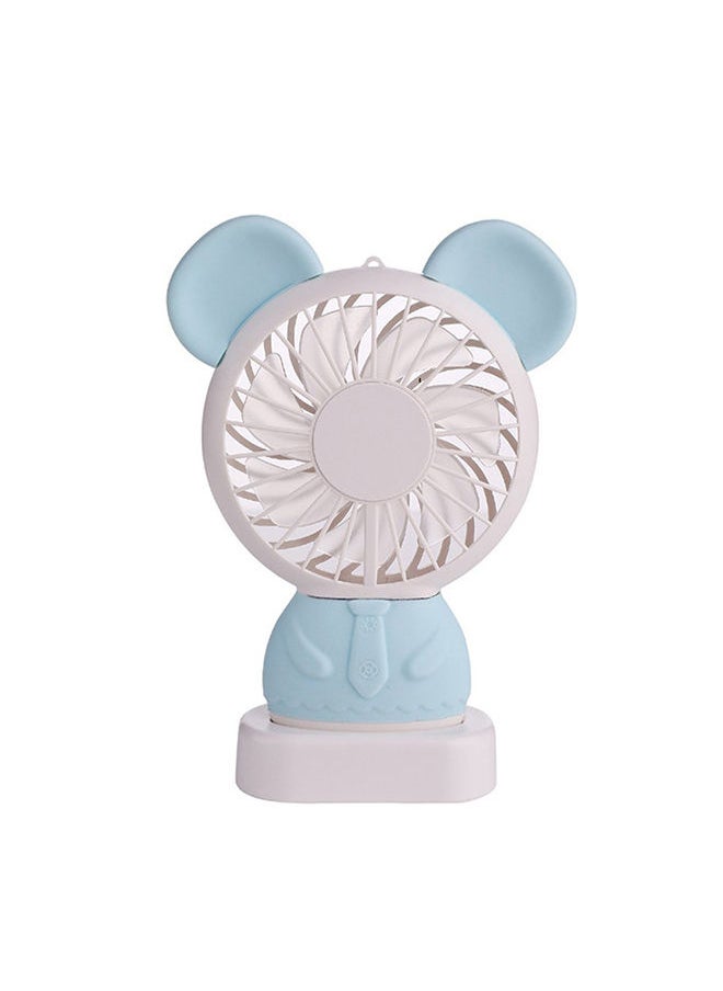 NIBEMINENT Rabbit Mini Handheld Silent Fan Blue/Pink 15*8.6*2.6cm 