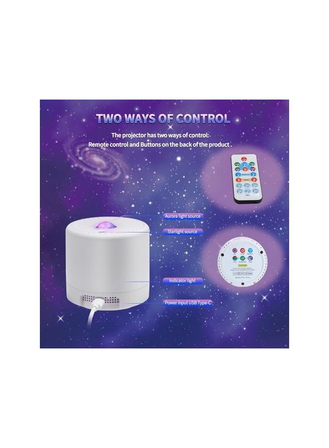 The Bros Star Projector, Galaxy Projector Nebula Light Projector Bedroom Galaxy Light Remote Control Projector Timer Galaxy Light Room Decor Projector for Adults Bedroom Decoration, Party, Birthday, Christmas - Image 5