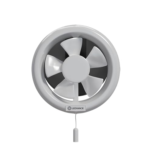 LEDVANCE Round Exhaust Fan 6 inch (150 mm) | Suitable for Kitchen, Bathroom & Washroom | Protection from Birds | Pull Cord Ensures Convenience | 100% Copper Motor | Round Shape | 2 Year Warranty - Image 1
