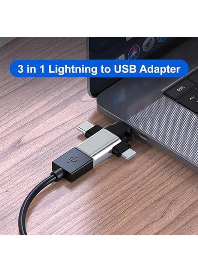 إيروريكس - محول من النوع C إلى USB 3.0 Otg أنثى Lightning Micro Male ملحقات محول متوافق مع أجهزة Iphone وLaptop وMacbook Pro وIpad Pro وType C وأجهزة Ipad Lg وAndroid وقارئ بطاقات الكاميرا - Image 1