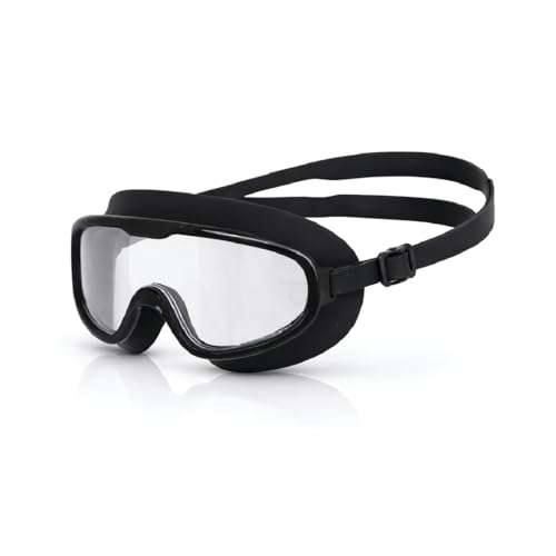 AIRAVAT Shore swimming goggles, polycarbonate goggles, No Leaking Anti-Fog Pool Goggles for Adult Men Women Youth, UV Protection, 180° Clear Vision, Free size (Black) - Image 1