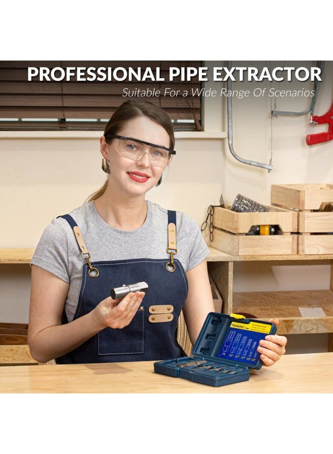 Thinkpro 6 Piece Pipe Extractor Set, 1/8 PIPE to 1 inch Tough Steel Extractors for Broken Pipes, Pipe Easy Out Extractor Set Damaged Threaded Ends of Pipe, Pipe Plugs (6-Piece) - Image 4
