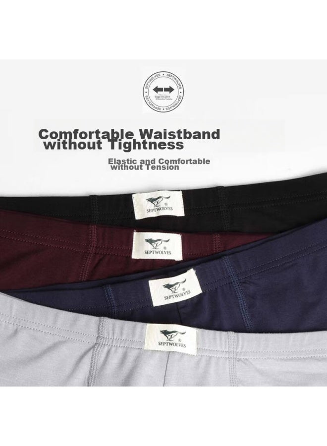 Septwolves Septwolves Men's Ice Silk Flat Angle Underwear Breathable Silky Mid-waist Underpants Men's Soft Comfortable High Elastic Four-corner Bottoms  - Image 5