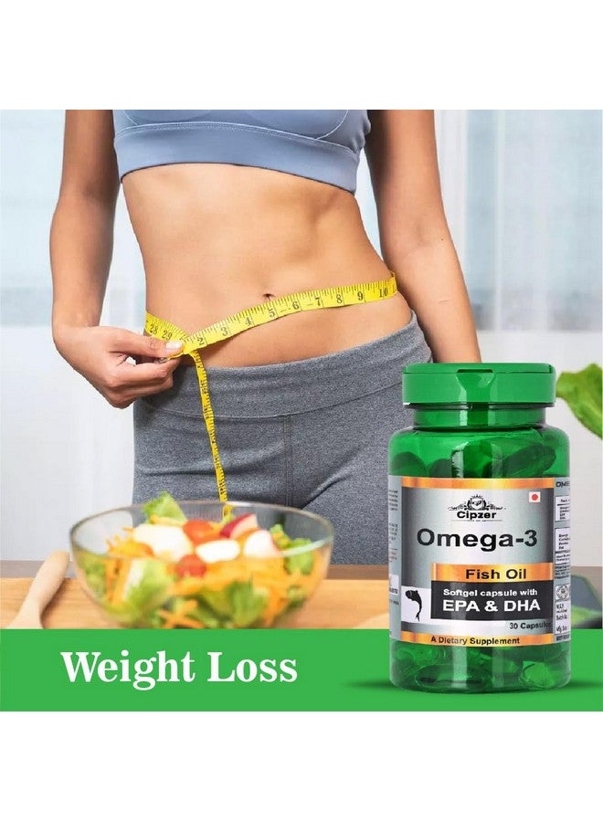 Cipzer Omega 3 fatty acid capsules deep fish oil capsules for Heart, Eyes, and Joints Health Omega 3 1000mg with 180 mg EPA & 120 mg DHA 30 Capsule - Image 5