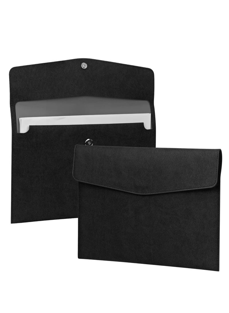 تراسل مجلد ملفات، مجلد ملفات من جلد البولي يوريثان A4 منظم ملفات حافظة ملفات حافظة ملفات، حافظة ملفات مغناطيسية مع إغلاق مغناطيسي للقرطاسية المدرسية المنزلية والمكتبية - Image 1