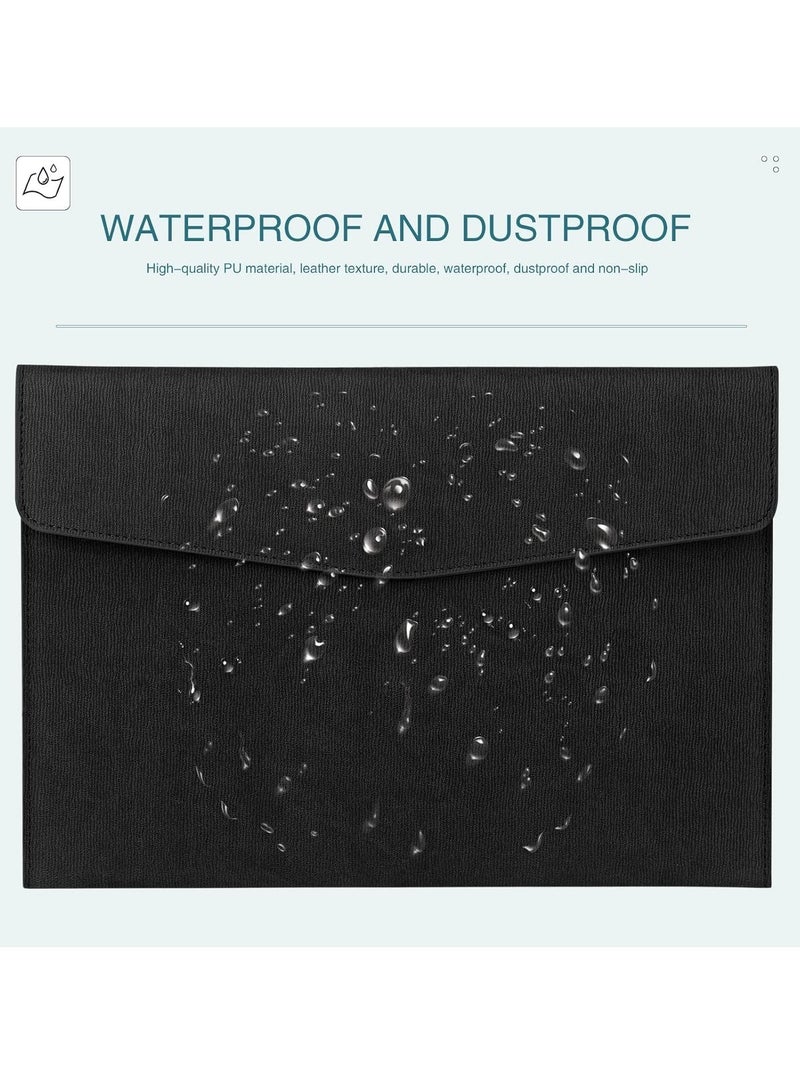 تراسل مجلد ملفات، مجلد ملفات من جلد البولي يوريثان A4 منظم ملفات حافظة ملفات حافظة ملفات، حافظة ملفات مغناطيسية مع إغلاق مغناطيسي للقرطاسية المدرسية المنزلية والمكتبية - Image 3