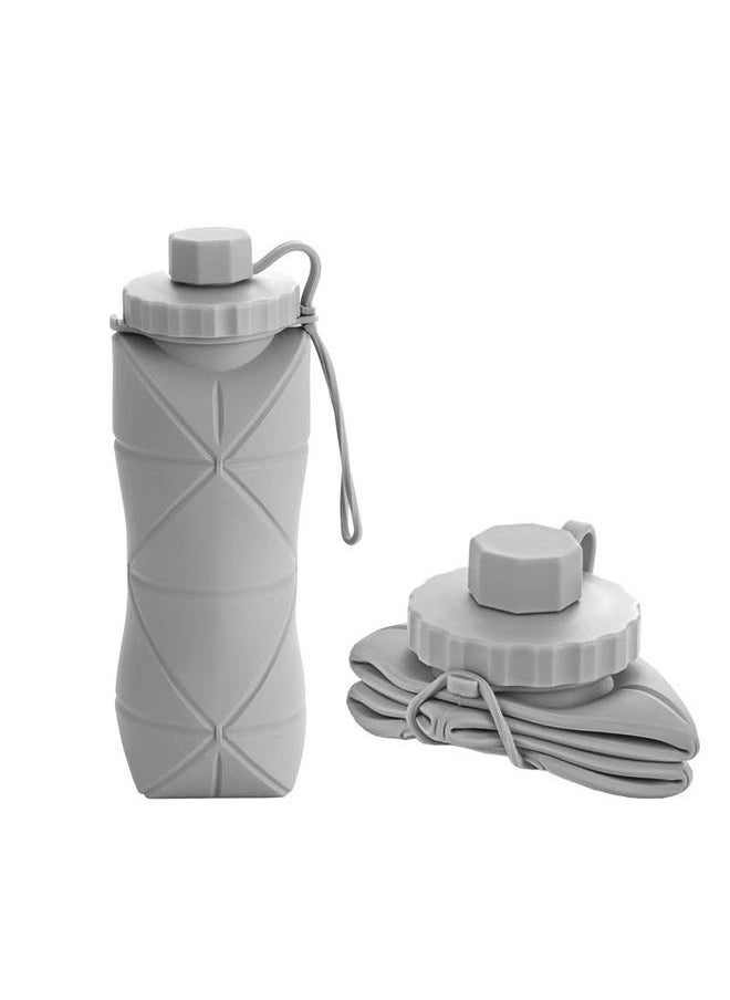 Elegant Collapsible Water Bottles Leakproof Valve Reusable BPA Free Silicone Foldable Travel Water Bottle .