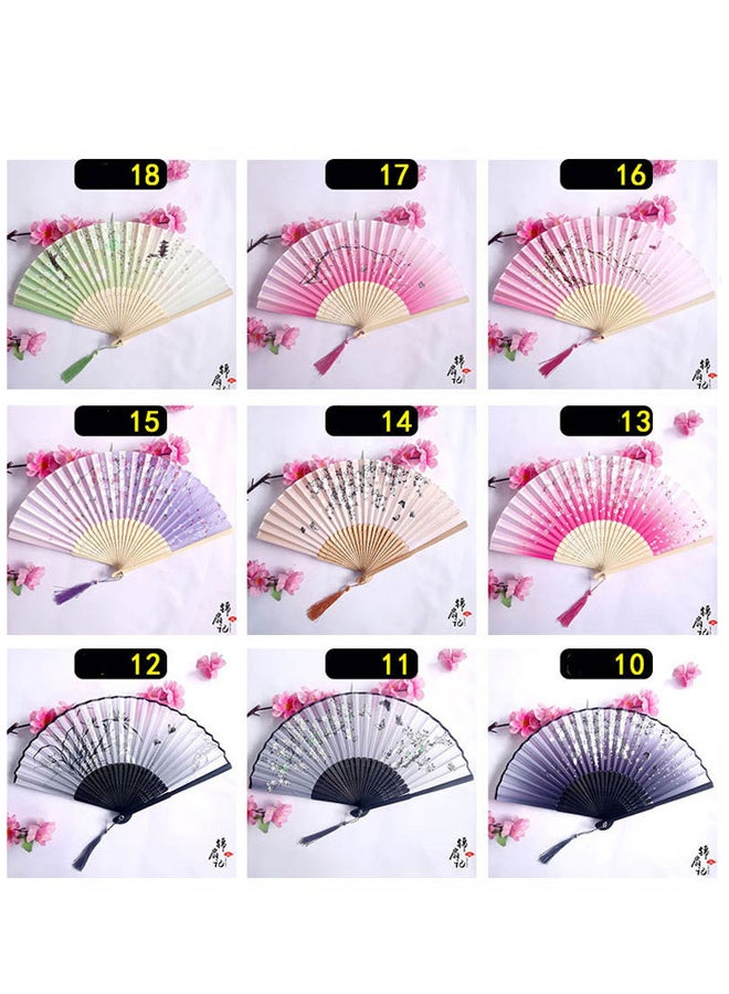 Loquat Ancient Folding Bamboo Fan Chinese Style Foldable Fan Student Gift Fan - Image 4