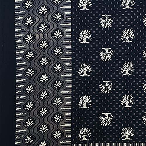Braise Premium Dabu Print | 100% Pure Cotton | Single Bedsheet with 1 Pillow Cover (Dark Blue) - Image 3