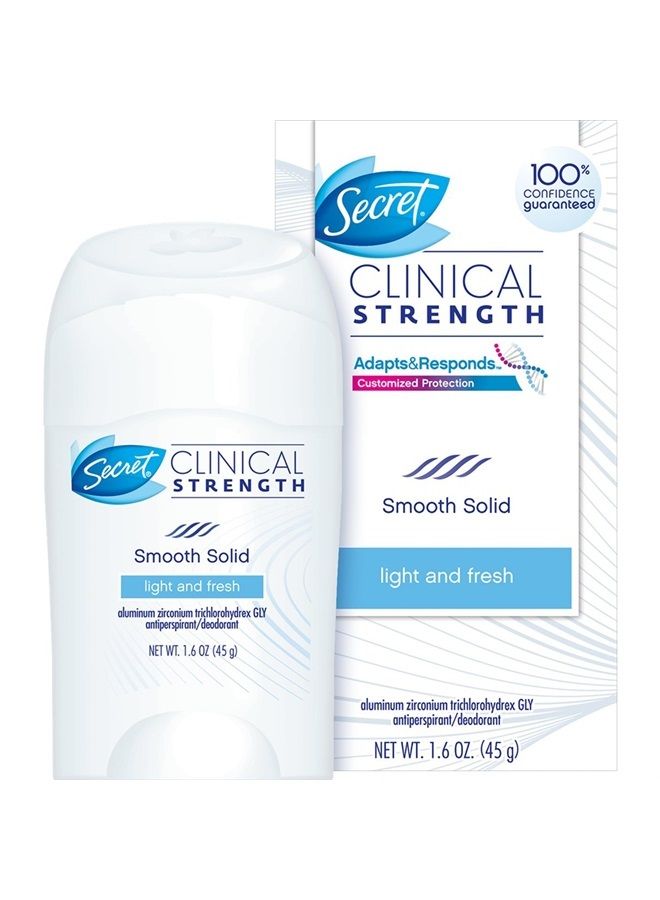 Secret Clinical Strength Soft Solid Antiperspirant and Deodorant, Light and Fresh Scent, 1.6 Ounce (Pack of 3) - Image 1