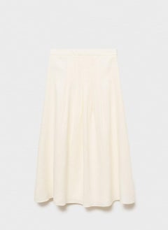 MANGO Long Linen Skirt With Darts  - Image 5