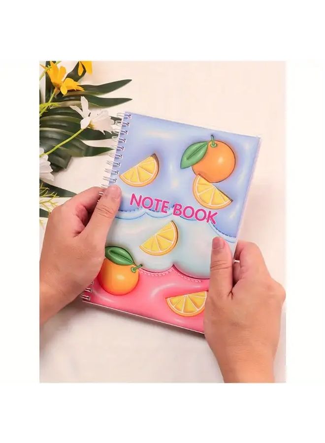 Cartoon A5 Notebook 60 Pages Soft PP Cover Random Color 1pc For School Office Meetings - Image 1