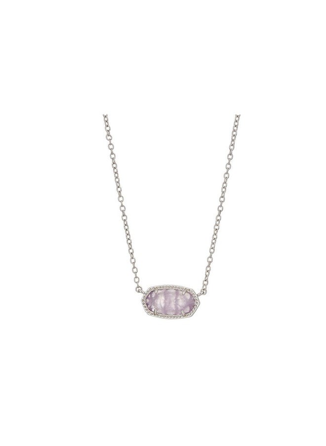 Kendra Scott Kendra Scott Elisa Pendant Necklace for Women, Fashion Jewelry, Rhodium-Plated, Purple Amethyst 