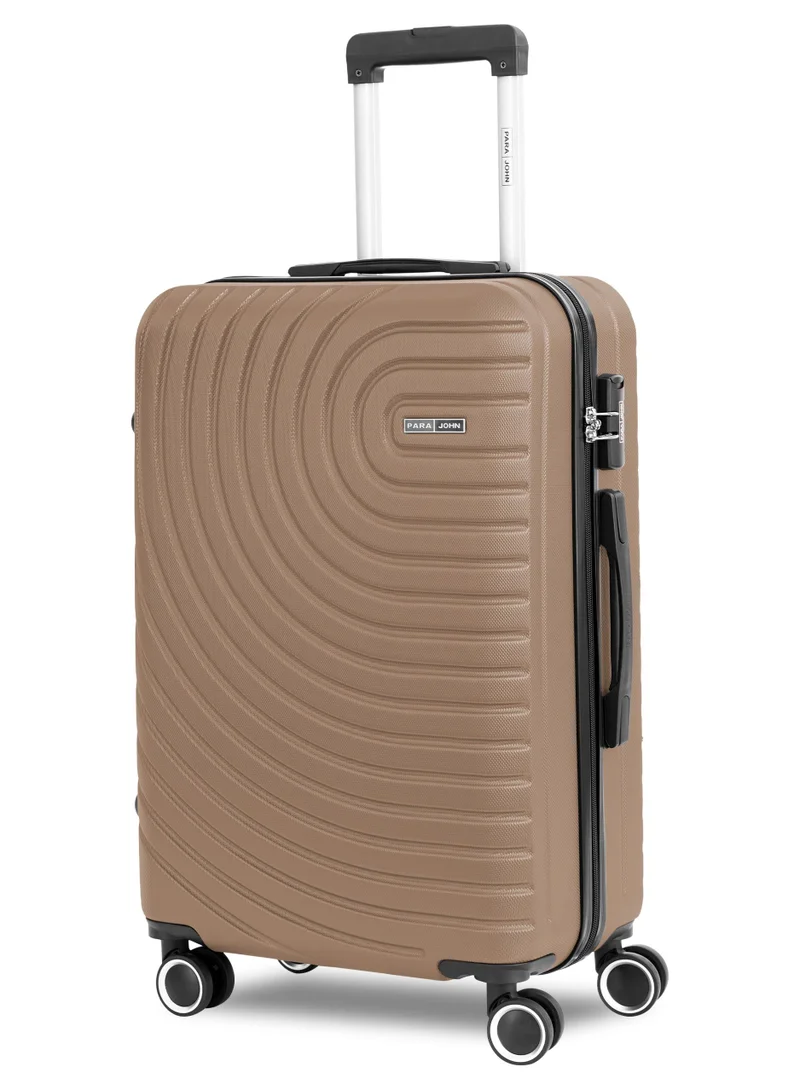 PARAJOHN 28 Inch Large Check-In Luggage – 30kg Lightweight ABS Hard Shell Trolley Bag with 4 Wheel Spinner & TSA Lock, Gold