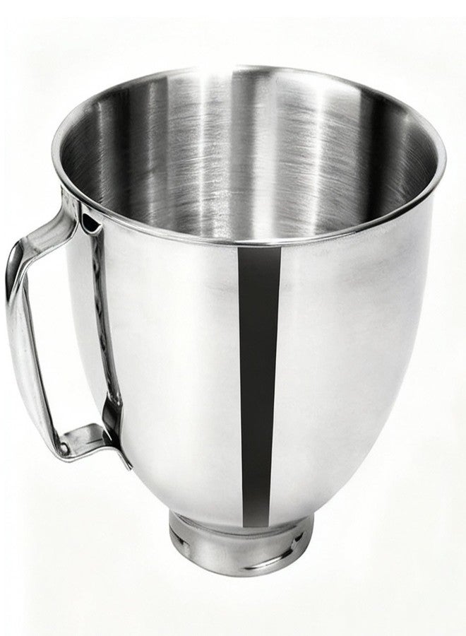 SCLWSS Stainless Steel Mixing Bowl Compatible with Kitchen Aid 4.5-5 QT Tilt-Head Stand Mixers, 5 Qt Bowls for Mixer with Stainless Steel Locking Base - Image 1