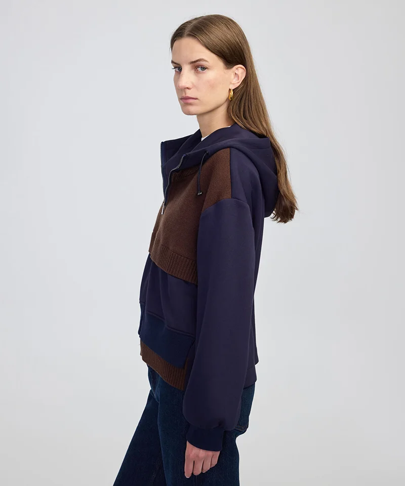 Ipekyol  Mixed Hooded Sweatshirt for Women | Best Price UAE