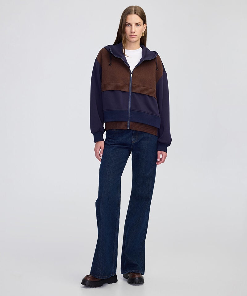 Ipekyol Mixed Hooded Sweatshirt - Image 3
