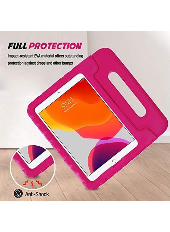 erorex Kids Case For Ipad 10.2 Inch 9Th 2021 8Th 2020 7Th 2019 Ipad Air 10.5" 2019 Ipad Pro 10.5 Shockproof Convertible Handle Stand Cover Light Weight Kids Friendly Case For Ipad 9 8 7 Magenta - Image 3