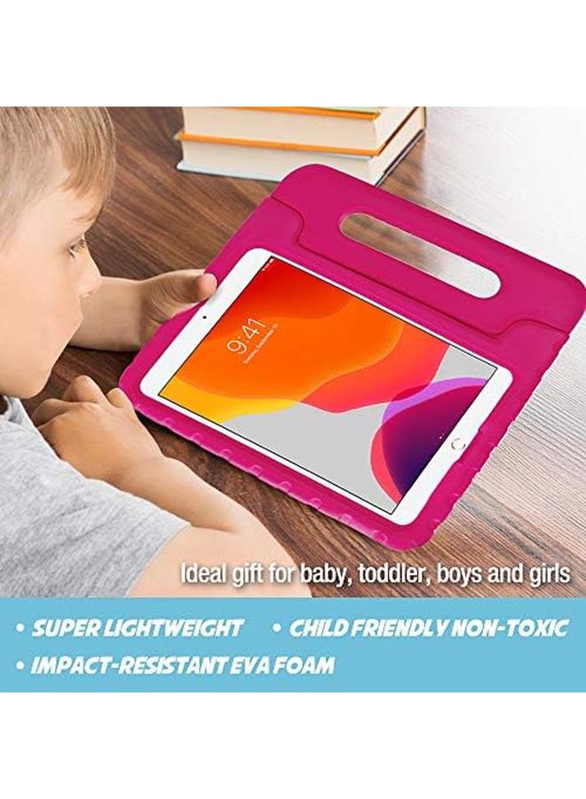 erorex Kids Case For Ipad 10.2 Inch 9Th 2021 8Th 2020 7Th 2019 Ipad Air 10.5" 2019 Ipad Pro 10.5 Shockproof Convertible Handle Stand Cover Light Weight Kids Friendly Case For Ipad 9 8 7 Magenta - Image 4