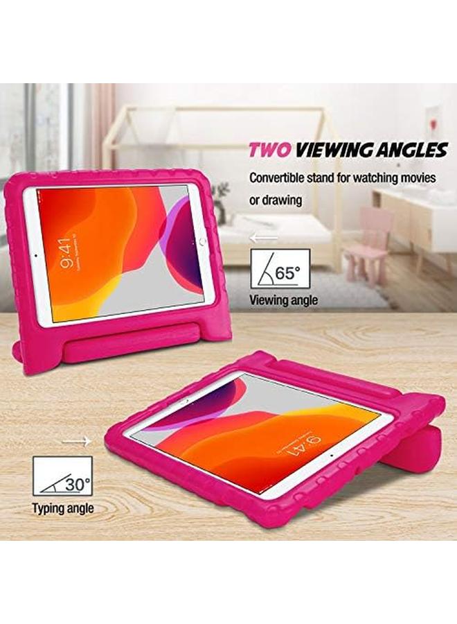 erorex Kids Case For Ipad 10.2 Inch 9Th 2021 8Th 2020 7Th 2019 Ipad Air 10.5" 2019 Ipad Pro 10.5 Shockproof Convertible Handle Stand Cover Light Weight Kids Friendly Case For Ipad 9 8 7 Magenta - Image 5