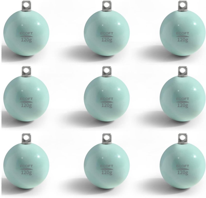ECOFT Lead Free Fishing Weights Sinkers 20g-200g Coated Egg Sinkers Cannonball Weights Assorted Sizes Bag and Fishing Weights Assortment Box Non-Lead Fishing Weights Saltwater Freshwater - Image 1