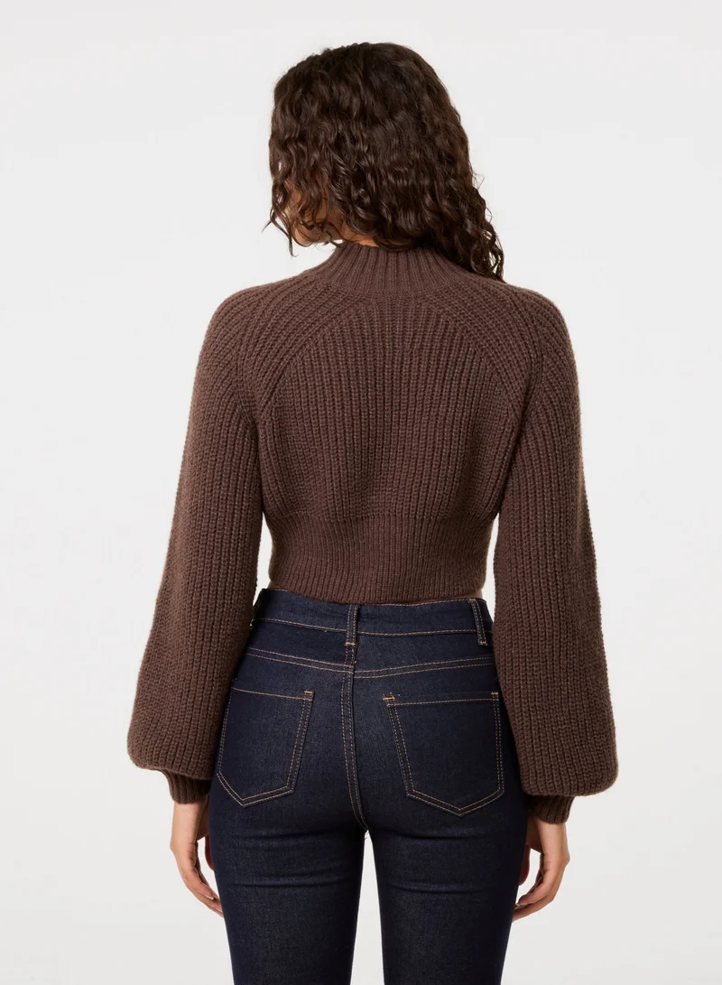 Pink Vanilla High Neck Knitted Jumper