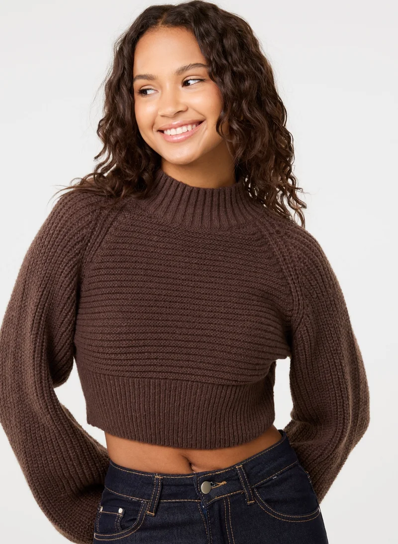 Pink Vanilla High Neck Knitted Jumper