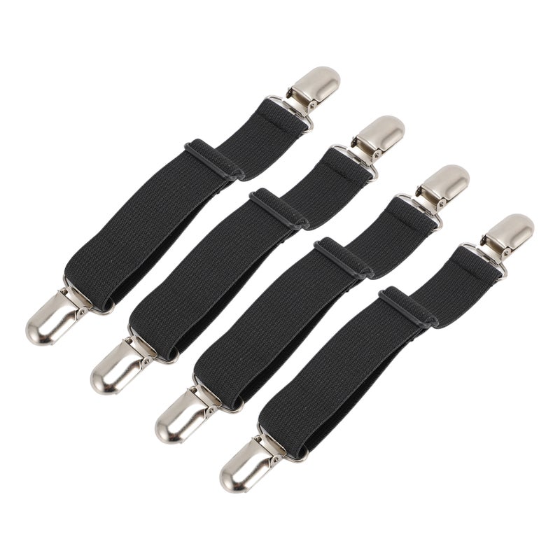 Adjustable Boot Clips: 4 Pcs Black Elastic Straps, Size-Fit Flexibility, Multi-Functional Design - Garment Protection, Pant Stirrups Clips for Equestrian, Cycling, Skiing and Daily Wear - Image 4