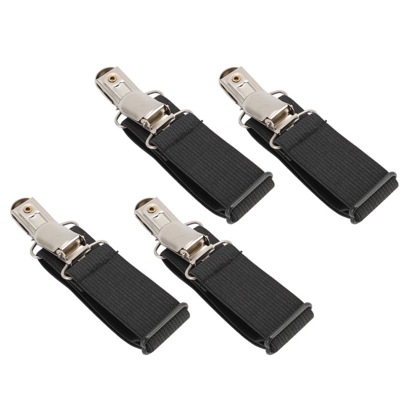 Adjustable Boot Clips: 4 Pcs Black Elastic Straps, Size-Fit Flexibility, Multi-Functional Design - Garment Protection, Pant Stirrups Clips for Equestrian, Cycling, Skiing and Daily Wear - Image 3