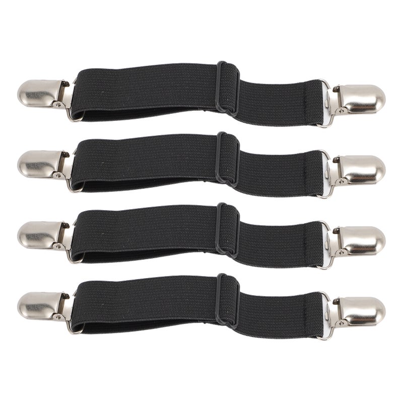 Adjustable Boot Clips: 4 Pcs Black Elastic Straps, Size-Fit Flexibility, Multi-Functional Design - Garment Protection, Pant Stirrups Clips for Equestrian, Cycling, Skiing and Daily Wear - Image 5