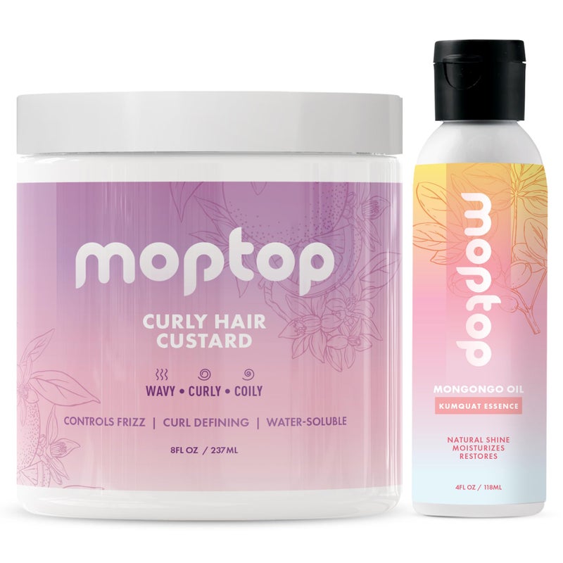 MopTop Curly Hair Gel  Mongongo Oil FrizzFree Bundle for Soft Defined Curls  Waves  No Crunch or Flakes Natural Ingredients for All Curl Textures