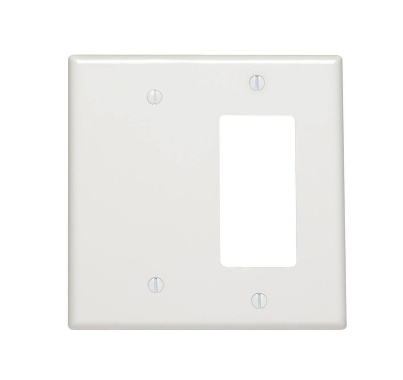 Leviton 80608-W WH WP 2G BLANK/DECO MIDWAY STRAP MNT