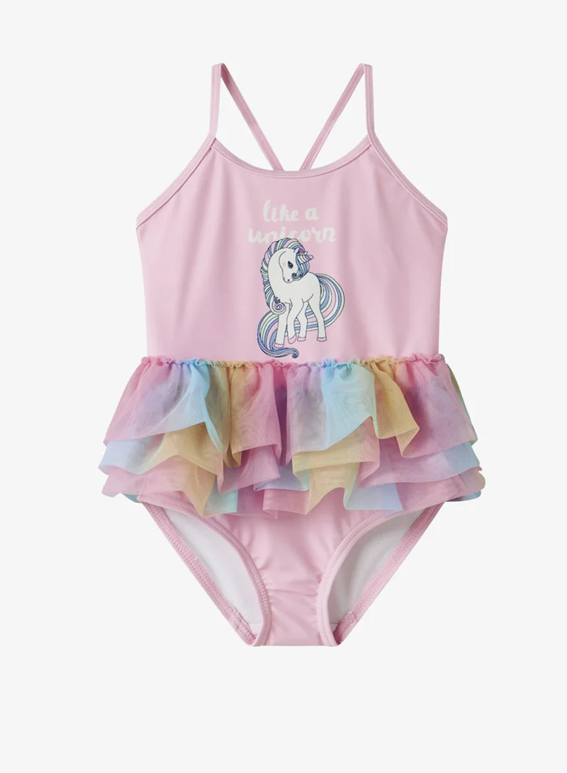 NAME IT Kids Printed Swimsuit