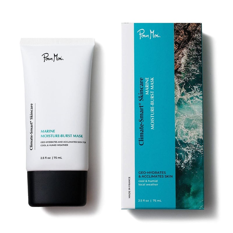 Pour Moi Pour Moi Marine Moisture Burst Mask  Advanced Hydrating Facial Treatment for Cool Humid Rainy Conditions  Eases Skin Acclimation  Reduces Rosacea FlareUps for Youthful Resilient Skin 