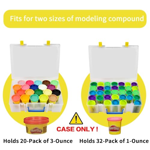FULLCASE Case for Play-Doh Modeling Compound 20-Pack Case of Colors 3-Ounce Cans,Storage Box Organizer Container Holds 32-Pack of 1-Ounce Modeling Compound for Kid Party Favors(Box Only) - Image 2