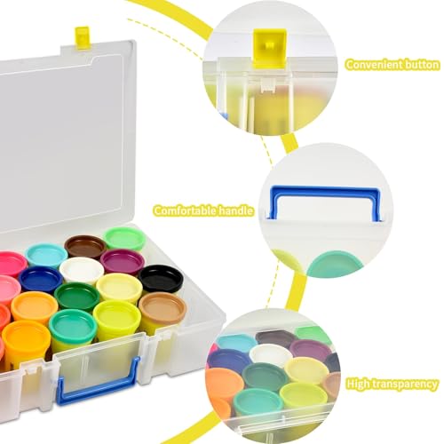 FULLCASE Case for Play-Doh Modeling Compound 20-Pack Case of Colors 3-Ounce Cans,Storage Box Organizer Container Holds 32-Pack of 1-Ounce Modeling Compound for Kid Party Favors(Box Only) - Image 4