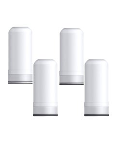 Universal Faucet Water Purifier Filter 4Pcs Diatom Ceramic Coconut Shell Activated Carbon Filter Home Faucet Filter Efficient Filtration Reduces Lead Chlorine