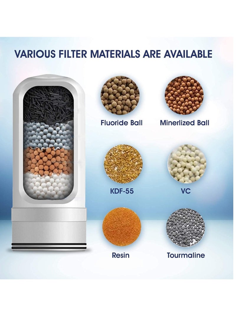SYOSI - Universal Faucet Water Purifier Filter 4Pcs Diatom Ceramic Coconut Shell Activated Carbon Filter Home Faucet Filter Efficient Filtration Reduces Lead Chlorine - Image 1