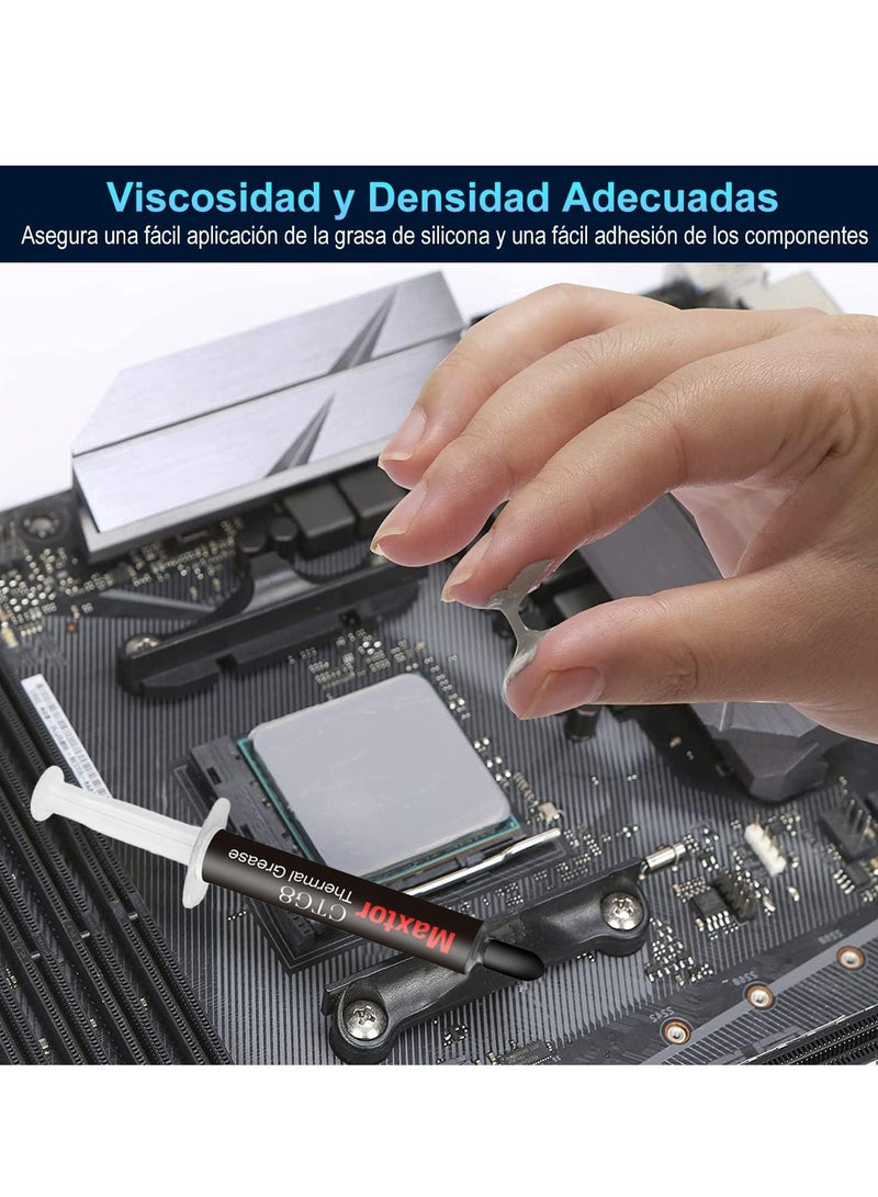 Professional Thermal Paste (4 g) for Cooling All Processors (CPU, GPU - PC, PS4, Xbox), Thermal Paste Thermal Conductivity up to 12.8 / m.k, Long Lasting, Non-Conductive, Non-Capacitive - Image 5