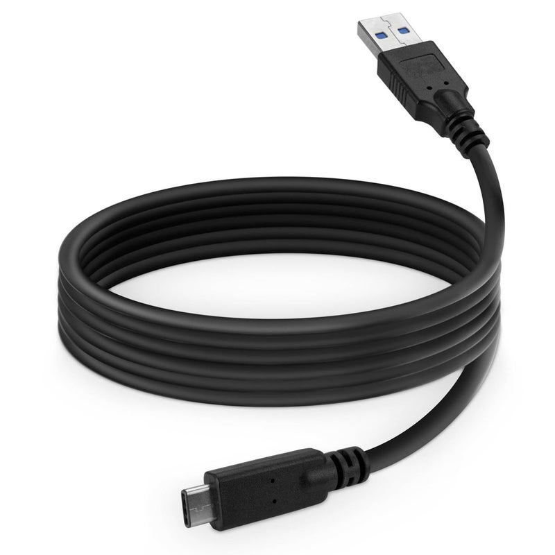 BoxWave Cable Compatible with Skyroam Solis Global WiFi Hotspot - DirectSync - USB 3.0 A to USB 3.1 Type C, USB C Charge and Sync Cable - 6ft - Black - Image 2